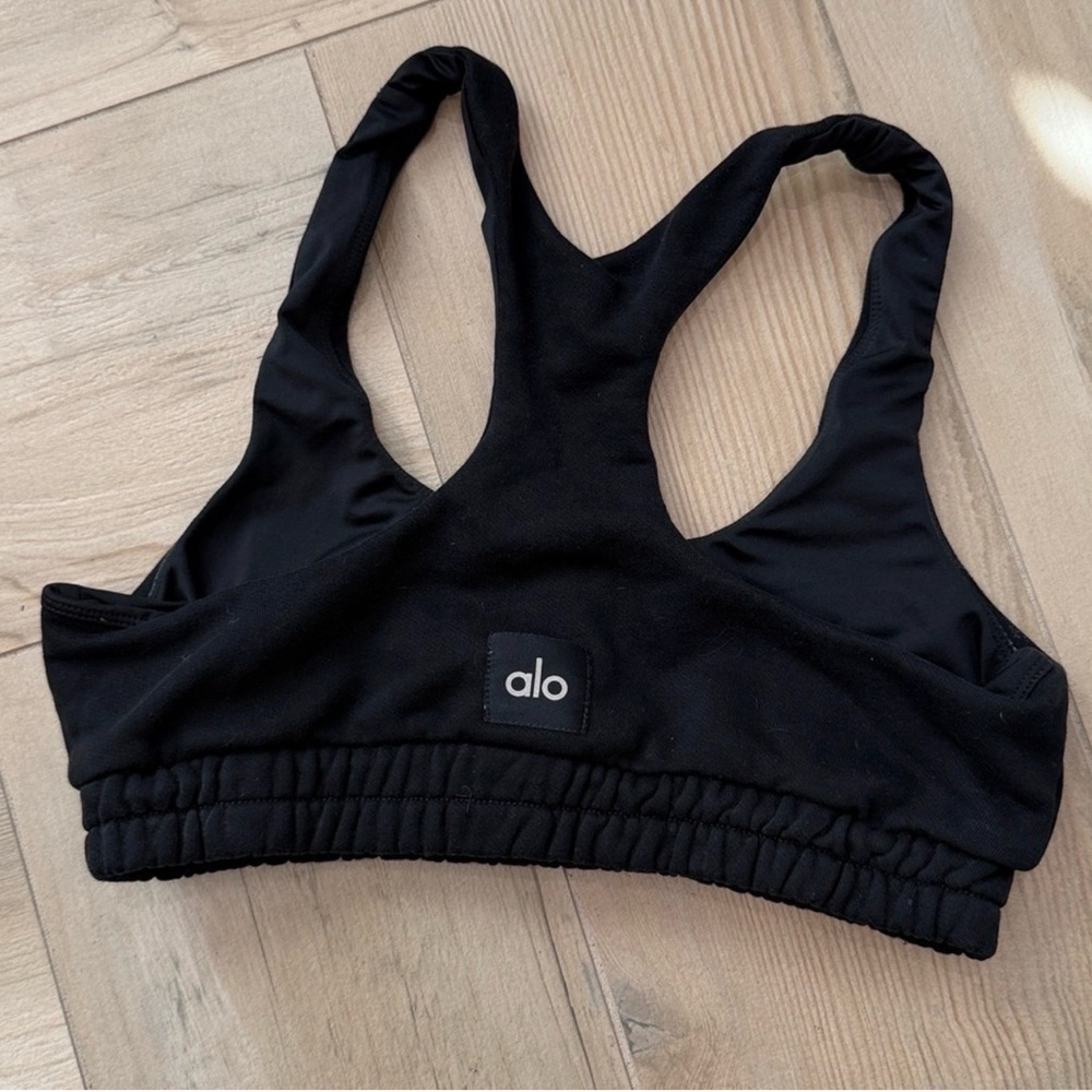 ALO Yoga Black Racerback Sports Bra